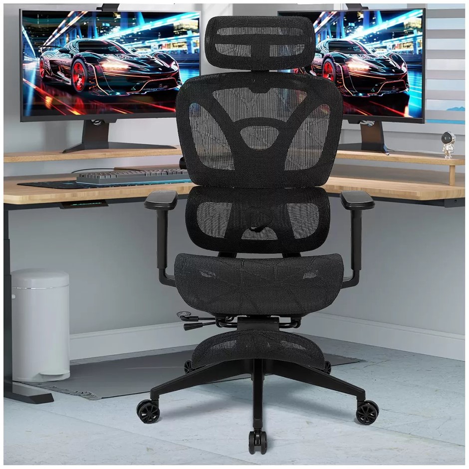 ONEX AIRNEST Mesh Office Chair, Black. NB: Minor use.