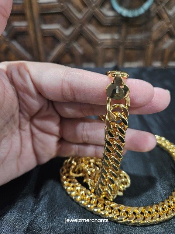 22KGold-filled/Italy Stamped  Yellow Gold Filled  Chain -60CM-10MM-Bonus