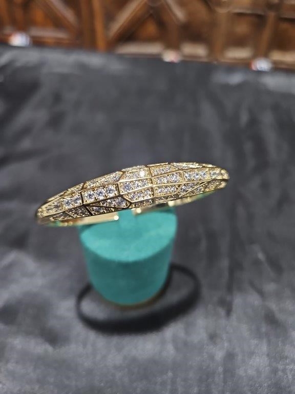 18K/Italy Gold Filled Bangle -(18K/Italy)-Warranty Quality-Bonus Gift
