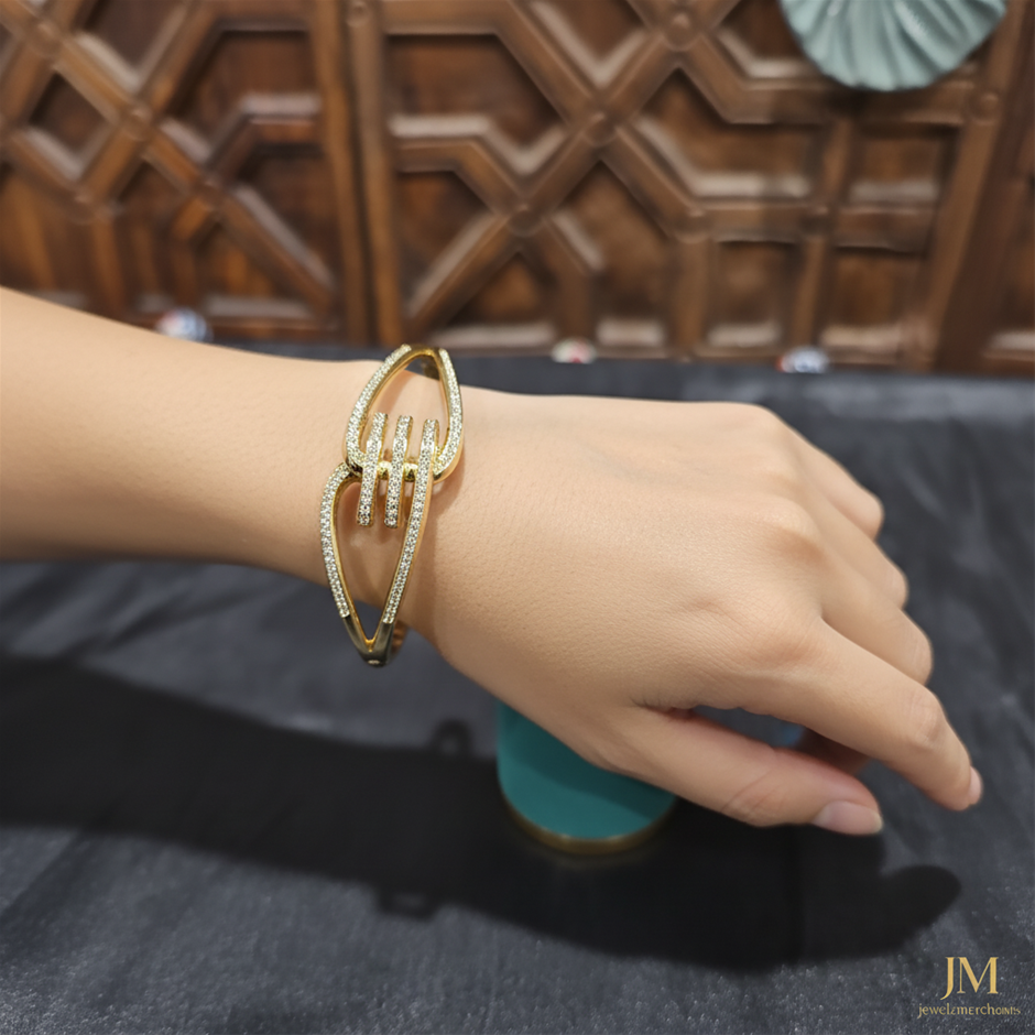 18K/Italy Gold Filled Bangle -(18K/Italy)-Warranty Quality-Bonus Gift