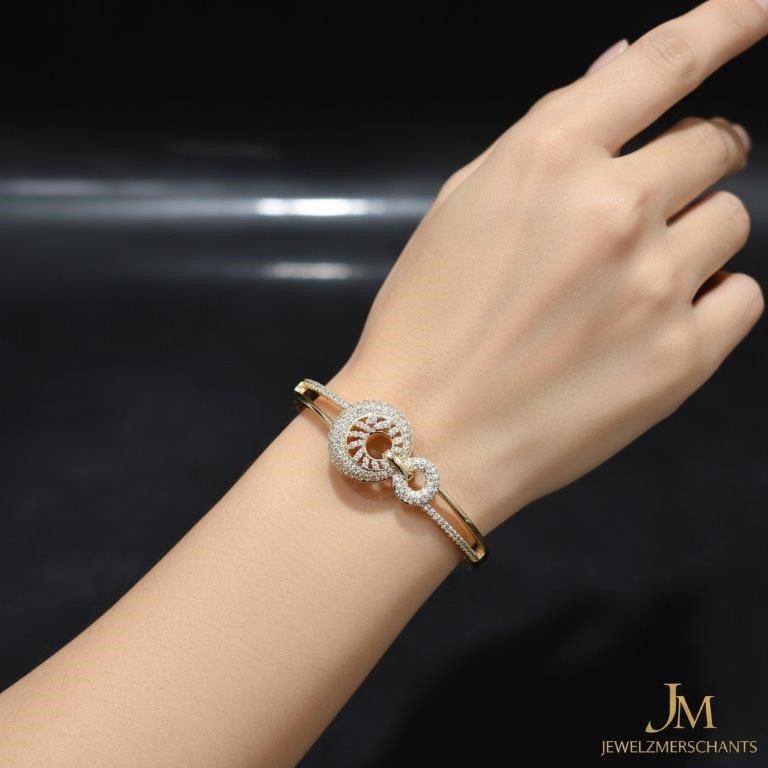18k Italy Stamped Yellow Gold Filled Bangle Quality Guarantee-Bonus Gift