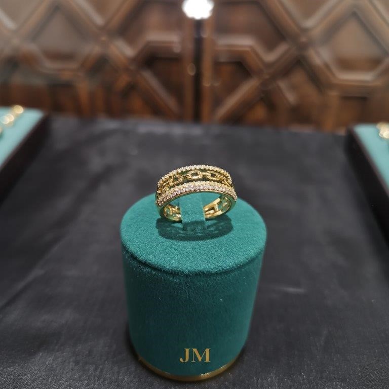 18K/ITALY Yellow Gold Filled Ring -Quality Guarantee-9 US-Bonus Gift