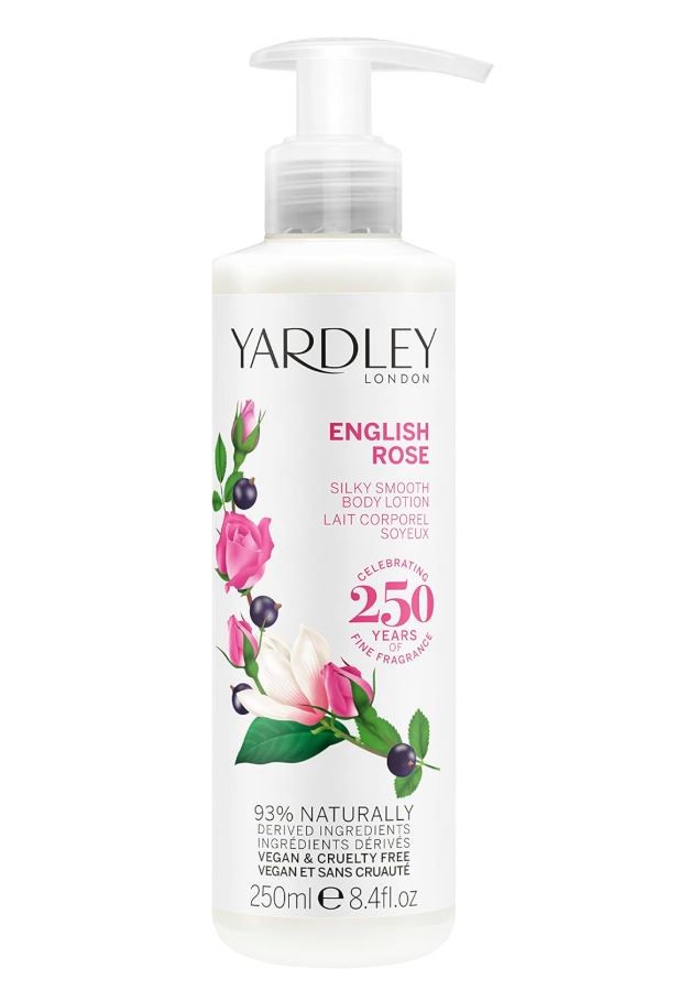 4 x YARDLEY LONDON Silky Smooth Body Lotion, English Rose, 250ml.