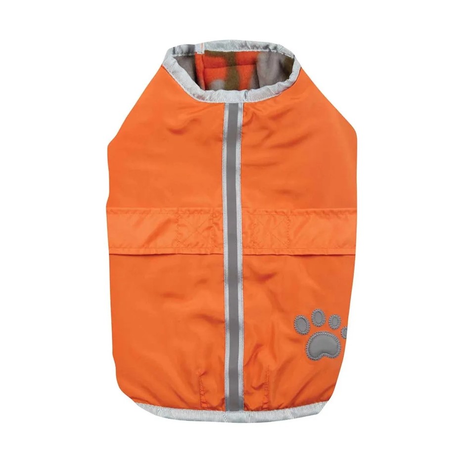 ZACK & ZOEY Nor'easter Blanket Coat for Dogs, 20" Large, Orange, UM210.