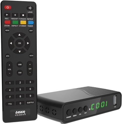 LASER HD Set Top Box STB-9000 with USB PVR Recording – Watch & Record Free-
