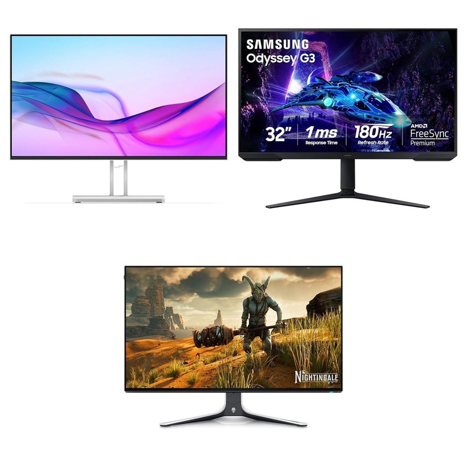 3 x Assorted Gaming Monitors. RRP Total: $1199.99. Incl: 1 x Alienware AW27