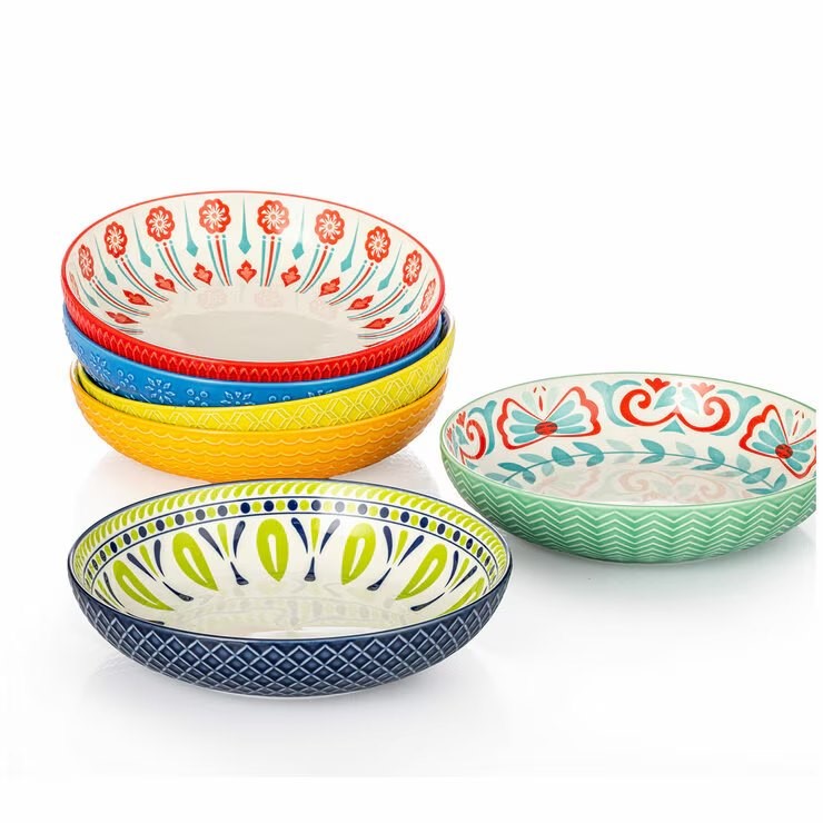 SIGNATURE Pasta Bowls 6 Piece Set NB: damaged packaging