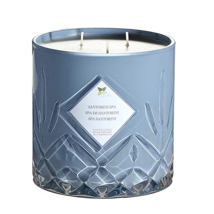 Nature's Mark Candle 1.58kg, Blue Santorini Spa (Blue): Fresh Notes of Citr