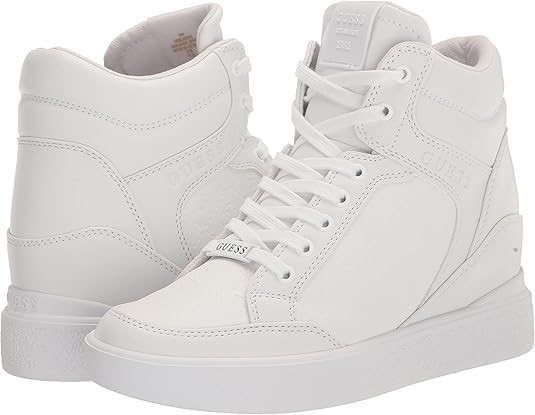 GUESS Women's Blairin Sneaker, Size 8.5M, White Logo, GWBLAIRIN3 Buyers No
