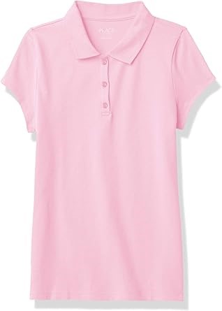 2 x THE CHILDREN'S PLACE Girls' Pique Polos, Size XL, Sparkle Pink, 2043378