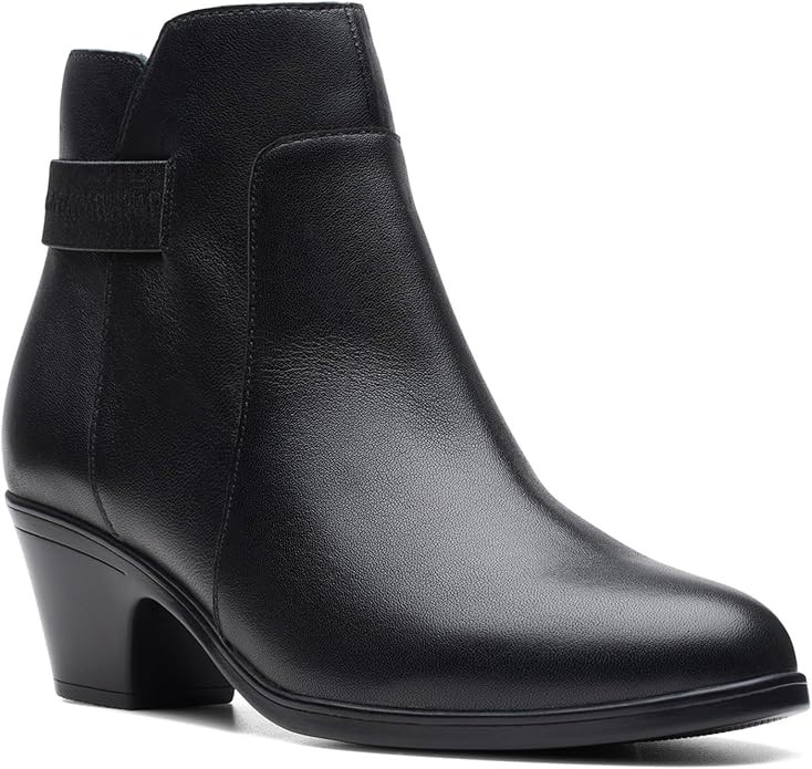 CLARKS Women's Emily 2 Holly Ankle Boot, US6M/UK3.5, Black Leather, 2617503