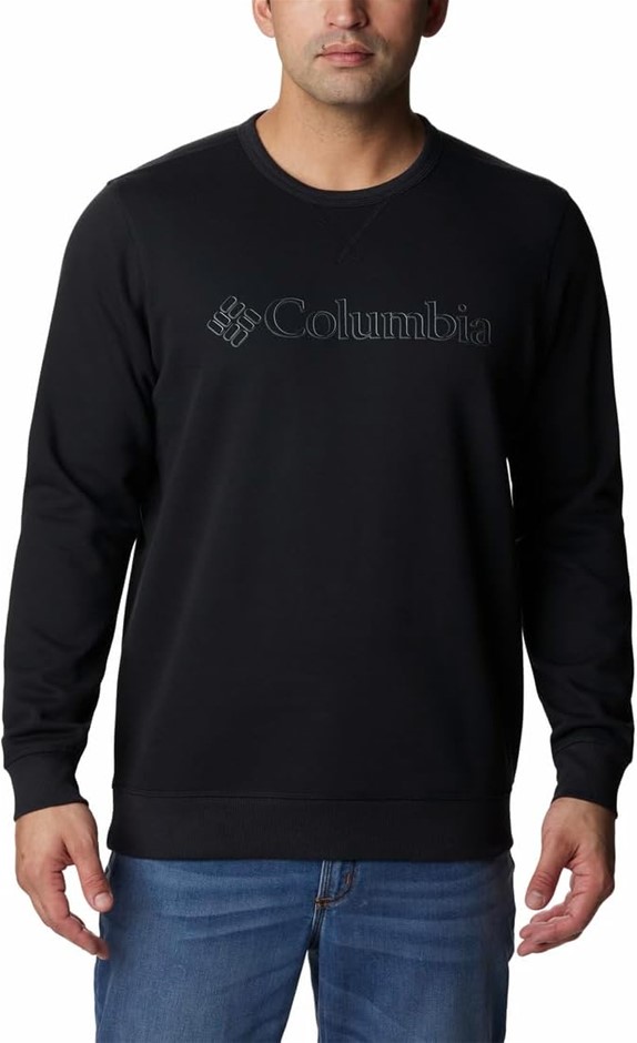 COLUMBIA Men's Columbia Logo FLC Crew Sweatshirt, Size M, Black, AM0358.