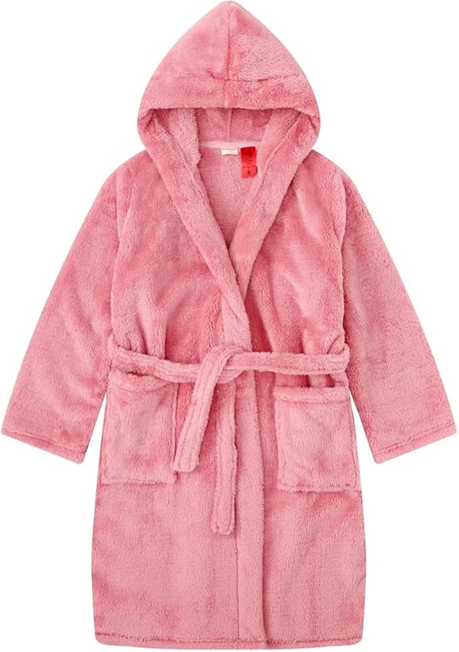 MEMASTER Kid's Ultra Warm Dressing Gown, Size 12, Coral Pink. WS22. Buyers
