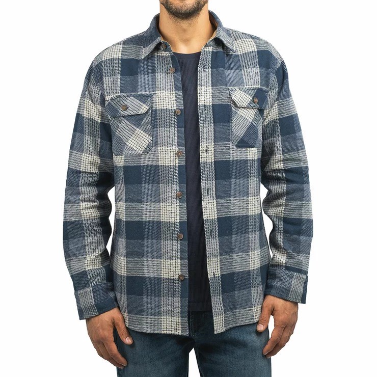 JACHS Men's Shirt & Crew Pack, Size XL, Incl: Flannel & Long Sleeve Thermal