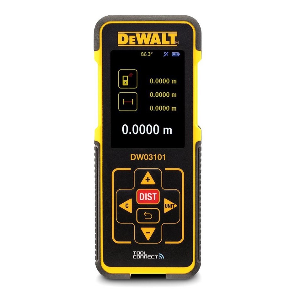 DeWALT 100M Tool Connect Laser Distance Measurer. NB: Not in Original Box.