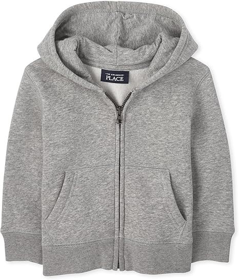 THE CHILDREN'S PLACE Baby Boys Toddler Boys Zip Up Hoodie, Size 18-24M, Smo