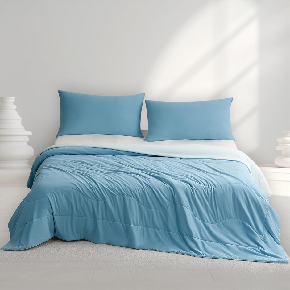 HOTEL GRAND EternaCool Down Alternative Cooling Comforter Blanket, Queen, D