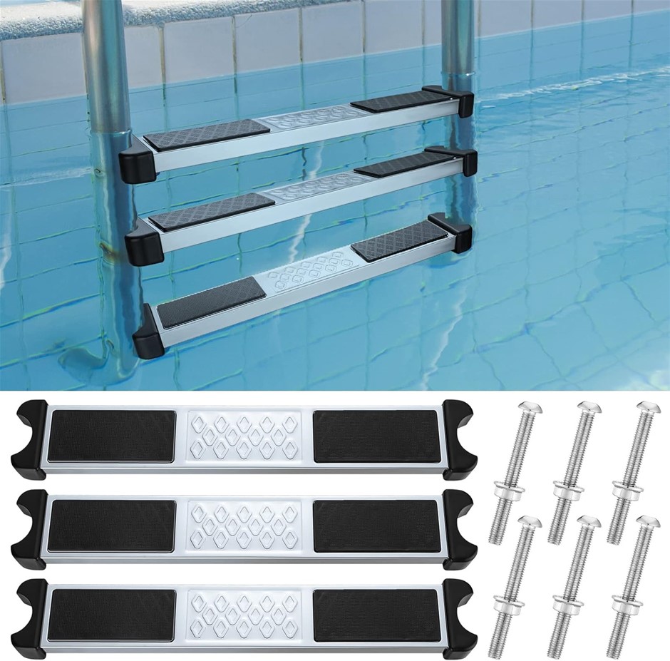 THERWEN Stainless Steel Pool Ladder Steps Replacement 1.9 Inch Non Slip Swi