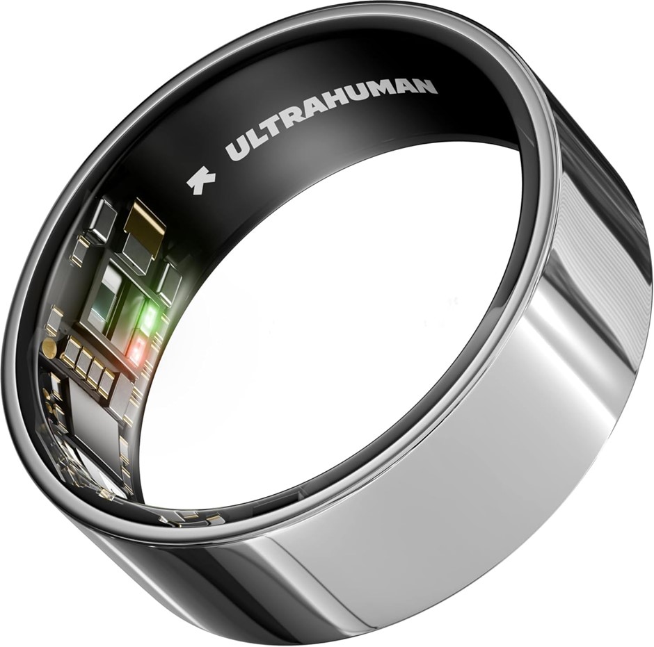 ULTRAHUMAN Ring Air Sleep and Fitness Tracker, Size 9, Silver Buyers Note