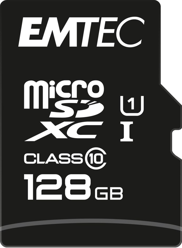 EMTEC Elite Gold 128GB MicroSDHC with Reader/SD Adapter, Gold. Buyers Note