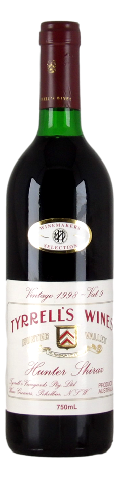 Tyrrell's Shiraz Vat 9 1998 (1x 750mL).Hunter Valley