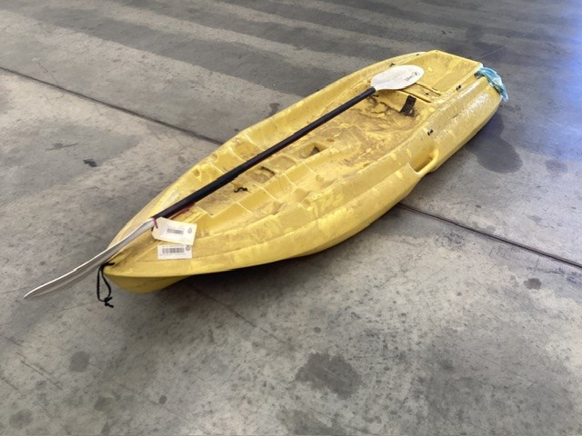 Yellow kayak With Oar