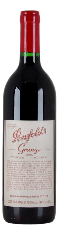 Penfolds Bin 95 Grange 1996 (1x 750mL), SA.