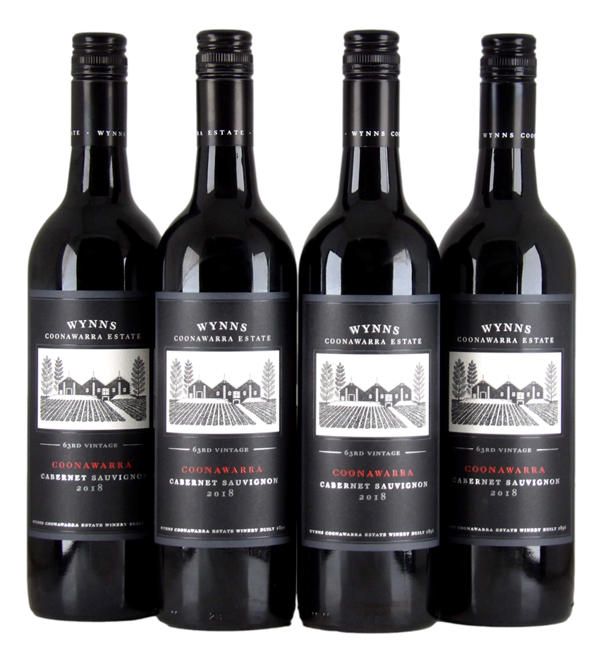 Wynns Coonawarra Estate Cabernet Sauvignon 2018 (4x 750mL),Coonawarra