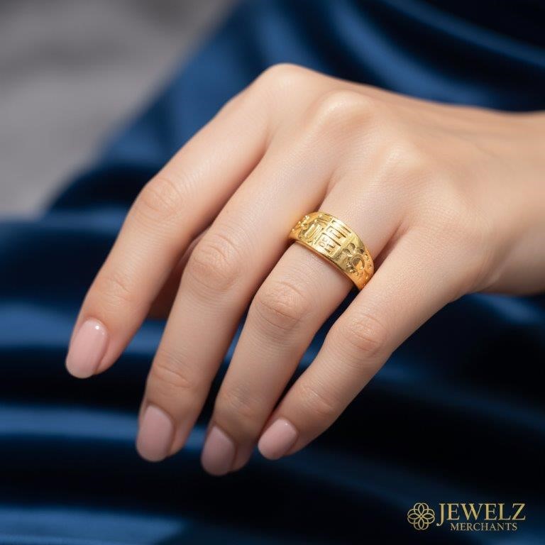 22K/Italy Yellow Gold Filled Ring(Stamped 22K/Italy)Warranty Quality-Gift