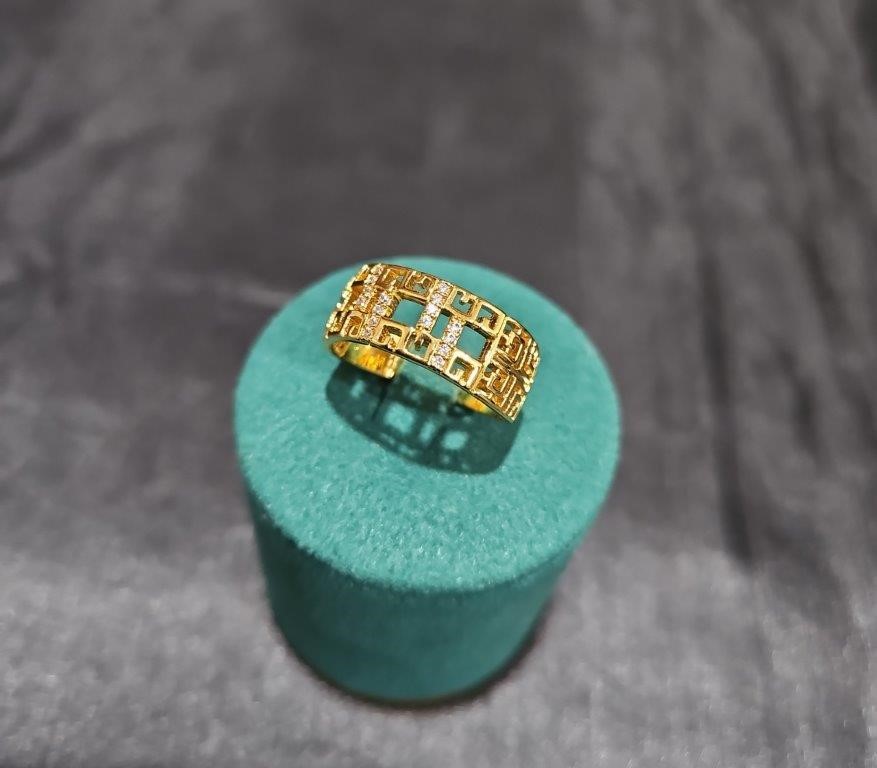 22K/Italy Yellow Gold Filled Ring(Stamped 22K/Italy)Warranty Quality-Gift
