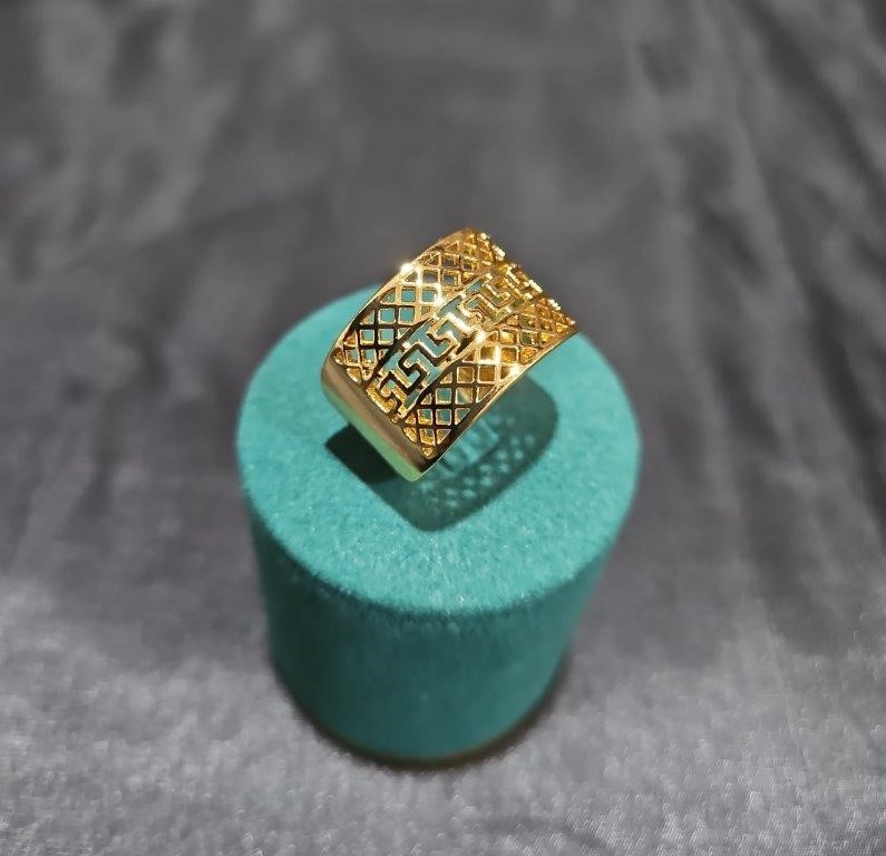 22K/Italy Yellow Gold Filled Ring(Stamped 22K/Italy)Warranty Quality-Gift