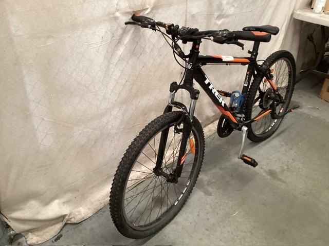Black/Orange Trek Mountain Bike