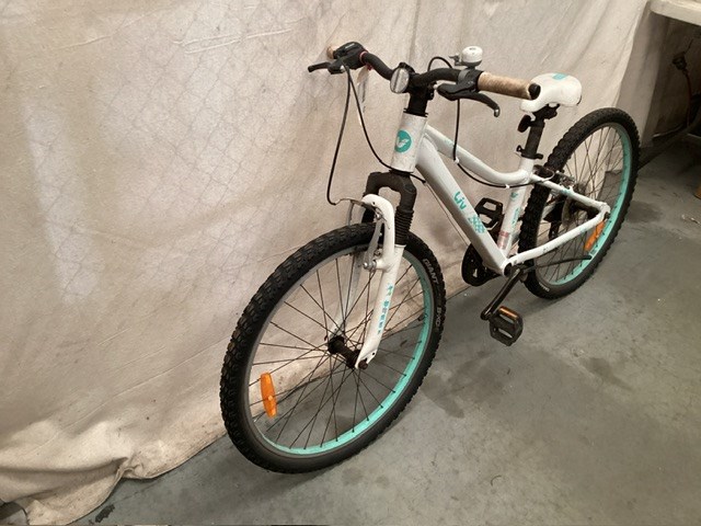 <p>White/Blue Liv Mountain Bike </p>