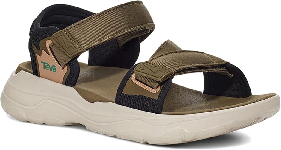 Teva Men's Zymic Outdoor Sandal, Dark Olive/Teal Green US11/UK10