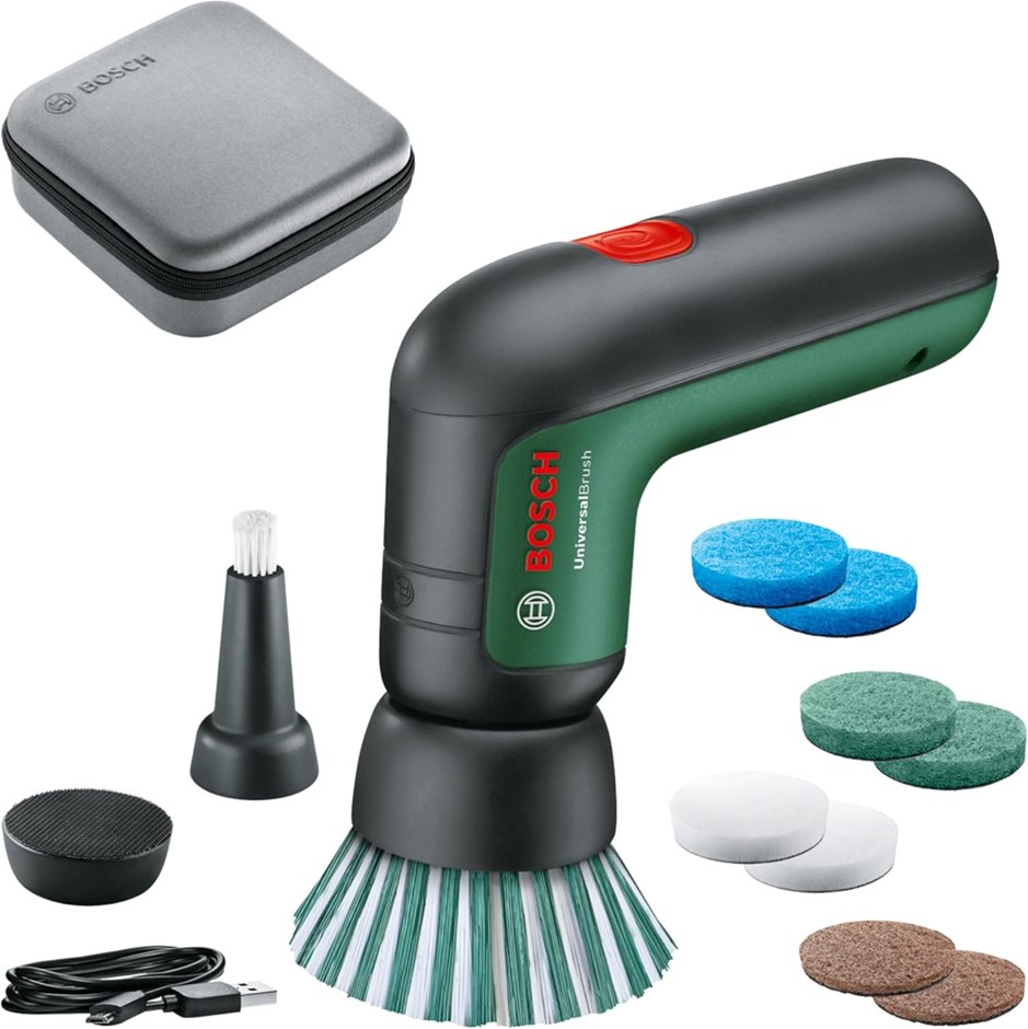 BOSCH Home & Garden 3.6V Cordless Electric Power Cleaning Brush in Case, In