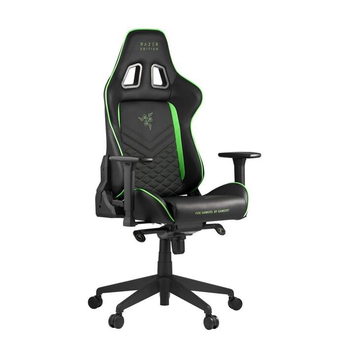 RAZER Edition Tarok X Gaming Chair, Black/Green. NB: Assembled, has been us
