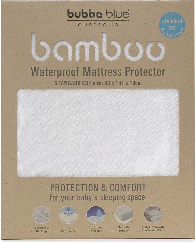 BUNDLE of Bubba Blue Bamboo Protector; 1 x Bubba Blue Bamboo Standard Cot W