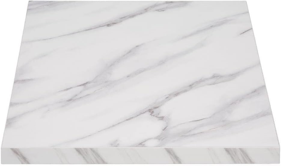 BOLERO Marble Effect Square Table Top, 48 mm Height x 600 mm Width x 600 mm