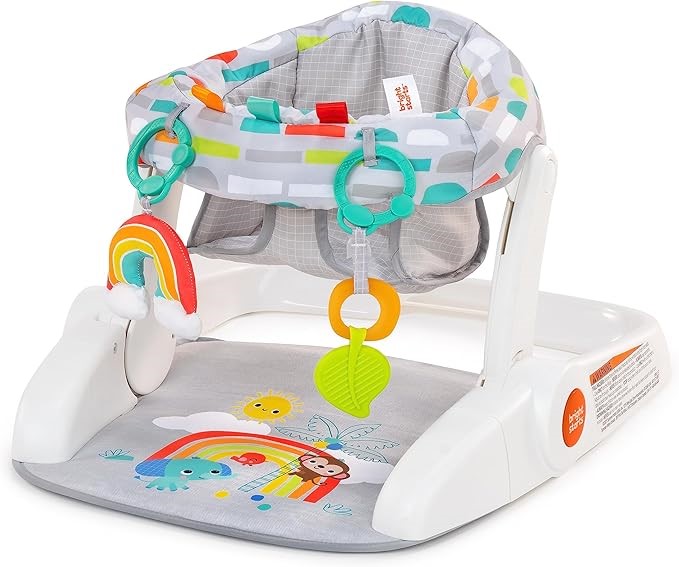 BRIGHT STARTS Learn-to-Sit 2-Position Baby Floor Seat With Toys. NB: Missin