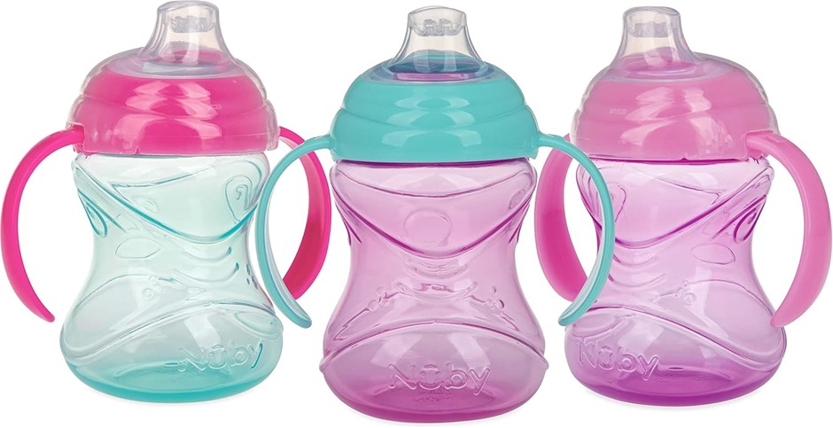 NUBY 3 Piece No-Spill Grip N’ Sip Cup