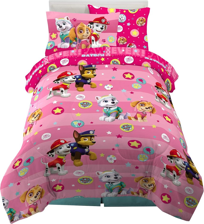 FRANCO PAW PATROL Kids Bedding Super Soft Comforter and Sheet Set with Sham