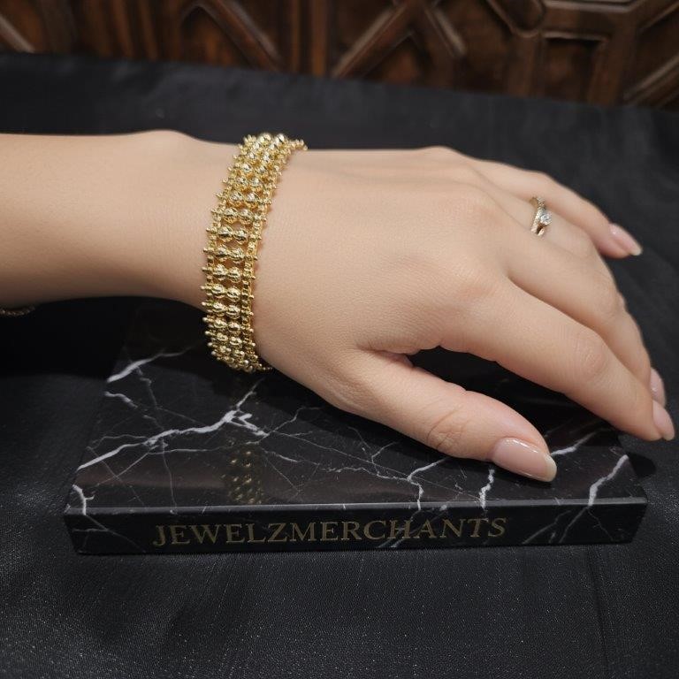 18K/Italy Gold Filled Bracelet -(Stamped 18K/Italy)-Warranty Quality-Gift