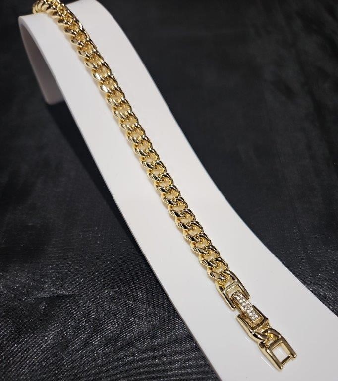 18K/Italy  Gold Filled Bracelet -(Stamped 18K/Italy)-Warranty Quality-Gift