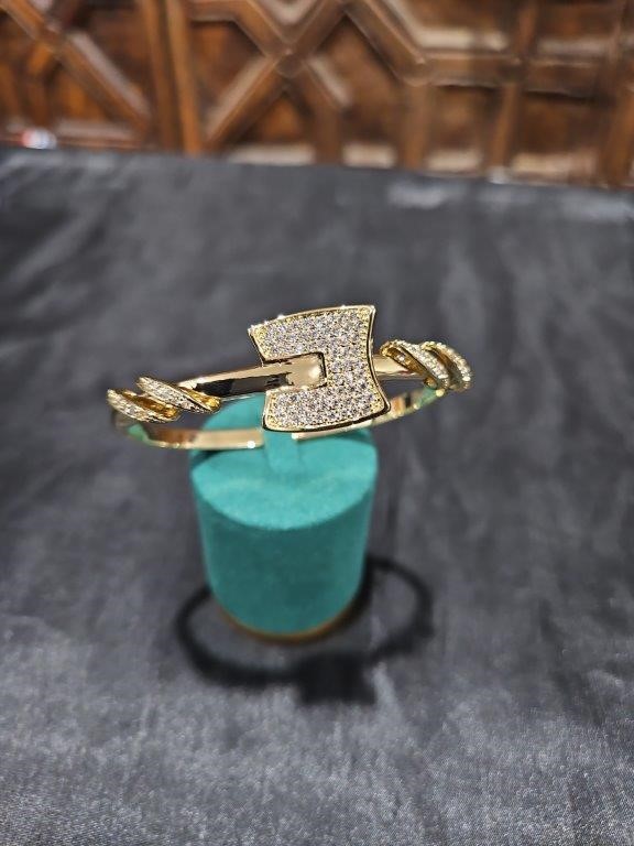 18K/Italy Gold Filled Bangle -(Stamped 18K/Italy)-Warranty Quality-Gift