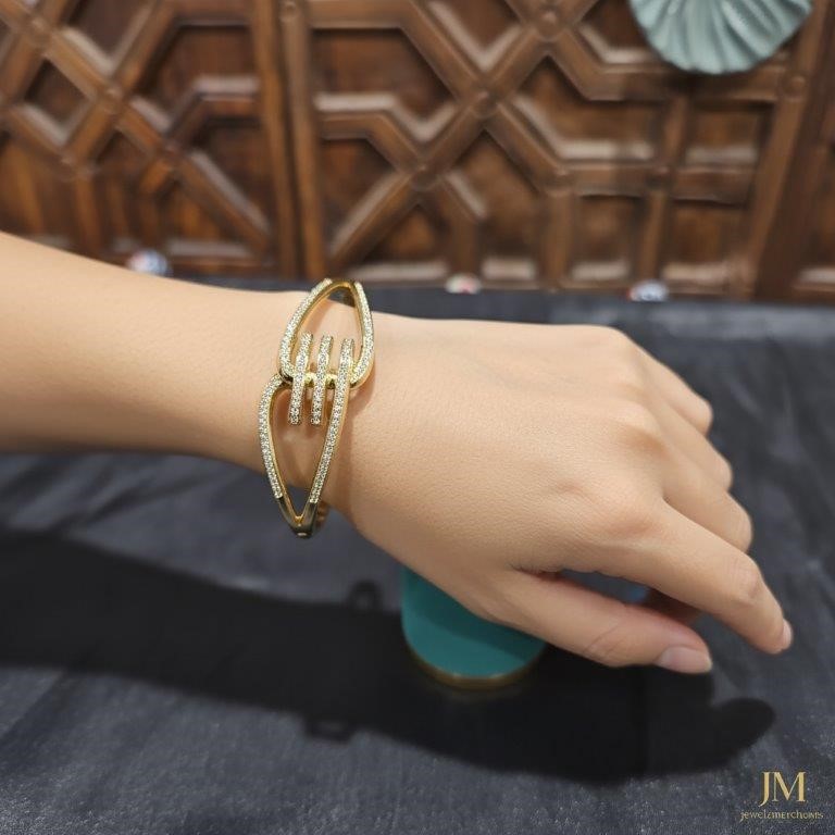18K/Italy Gold Filled Bangle -(Stamped 18K/Italy)-Warranty Quality-Gift