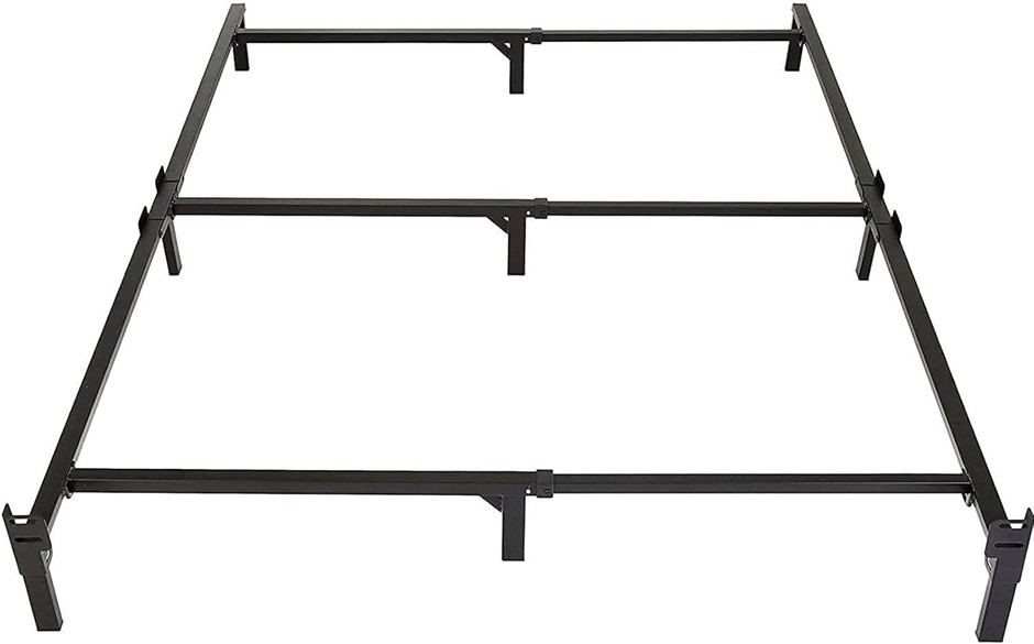 AMAZON BASICS Metal Bed Frame, 9-Leg Base for Box Spring and Mattress - Ful