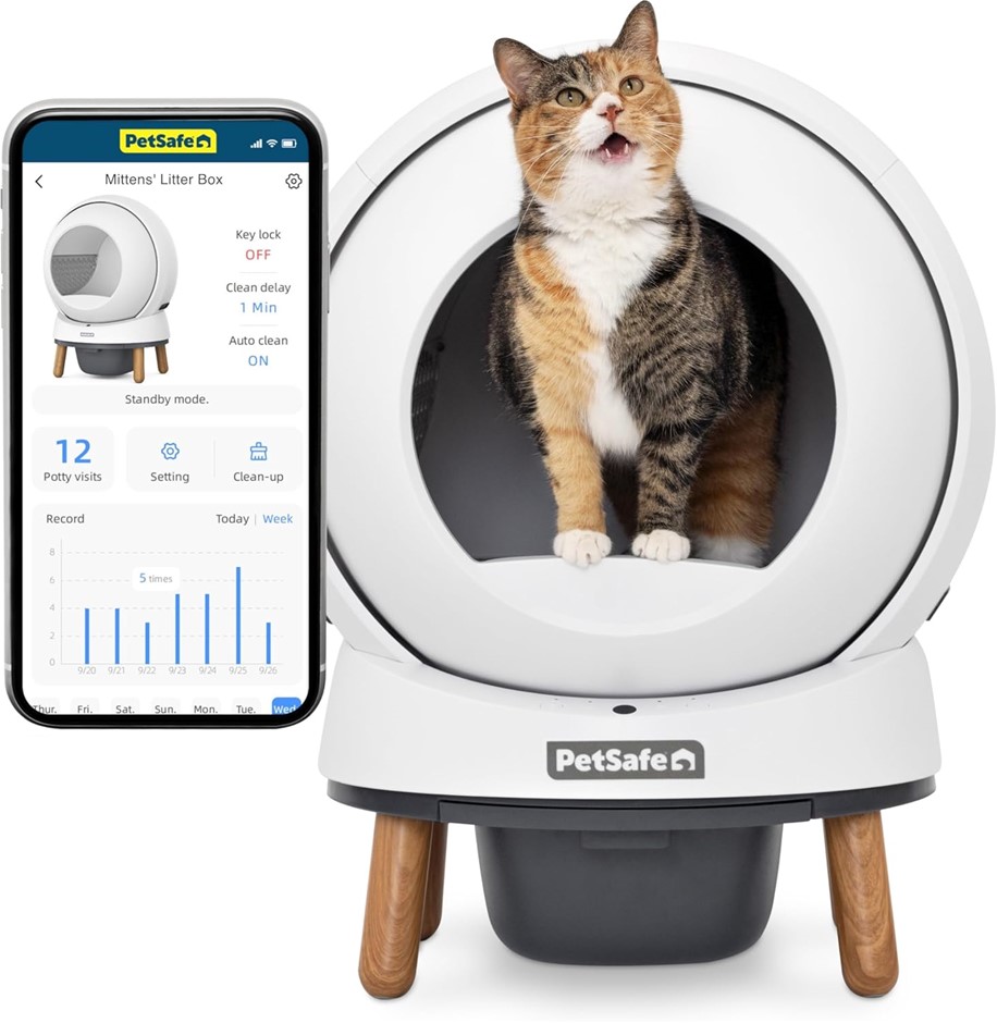 PETSAFE ScoopFree SmartSpin Self-Cleaning Litter Box. NB: Well Used. Imp