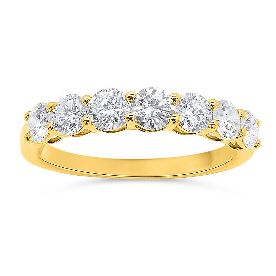 1.01 Carat yellow gold Lab Grown Diamond band ( Stamped 9K )