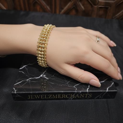 18K/Italy Gold Filled Bracelet -(stamped 18K/Italy)-Warranty Quality