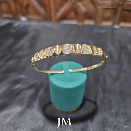 18K/Italy Gold Filled Bangle -(stamped 18K/Italy)-Warranty Quality
